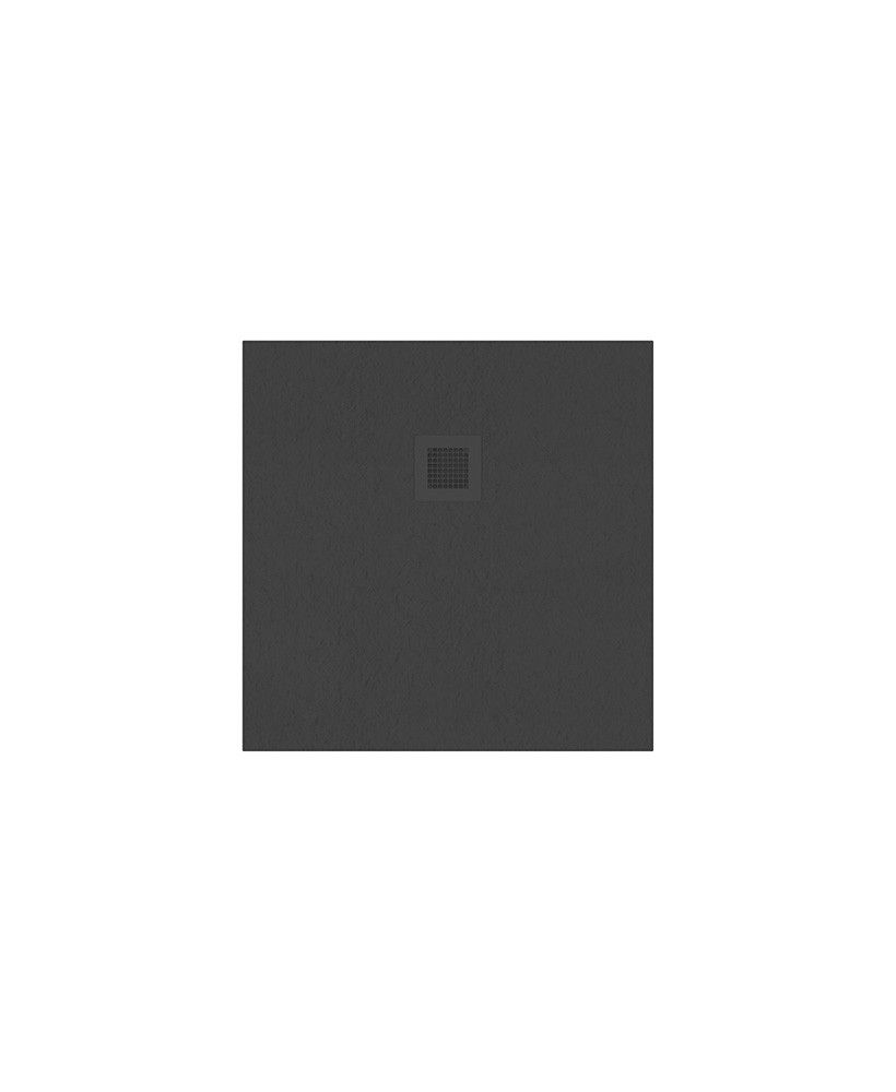 Slate Square 800Mm Shower Tray Anthracite & Waste