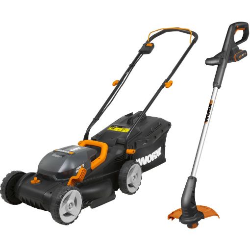 Worx Lawnmower 34cm & Grass Trimmer 25cm