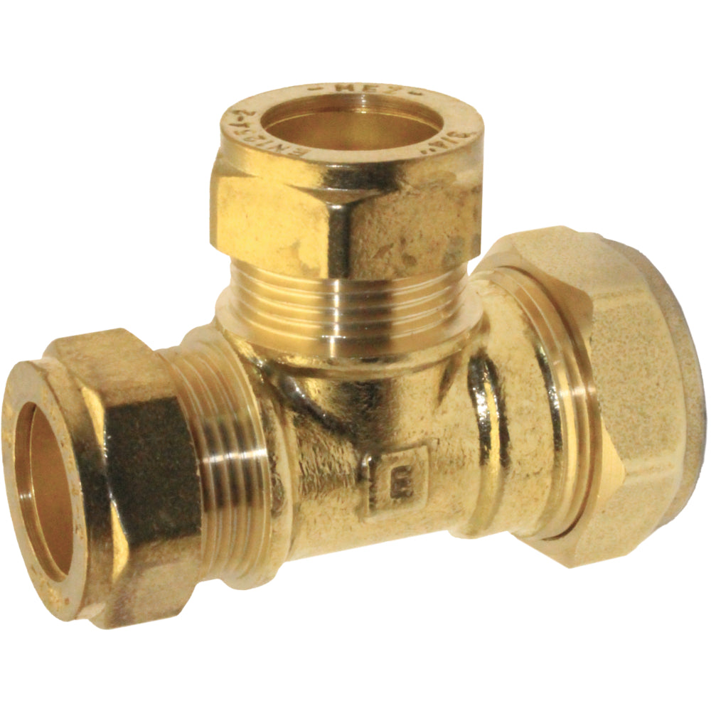 South Coast Brass - 1\ x 3/4\ x 3/4\ C x C x C Red. Tee 318