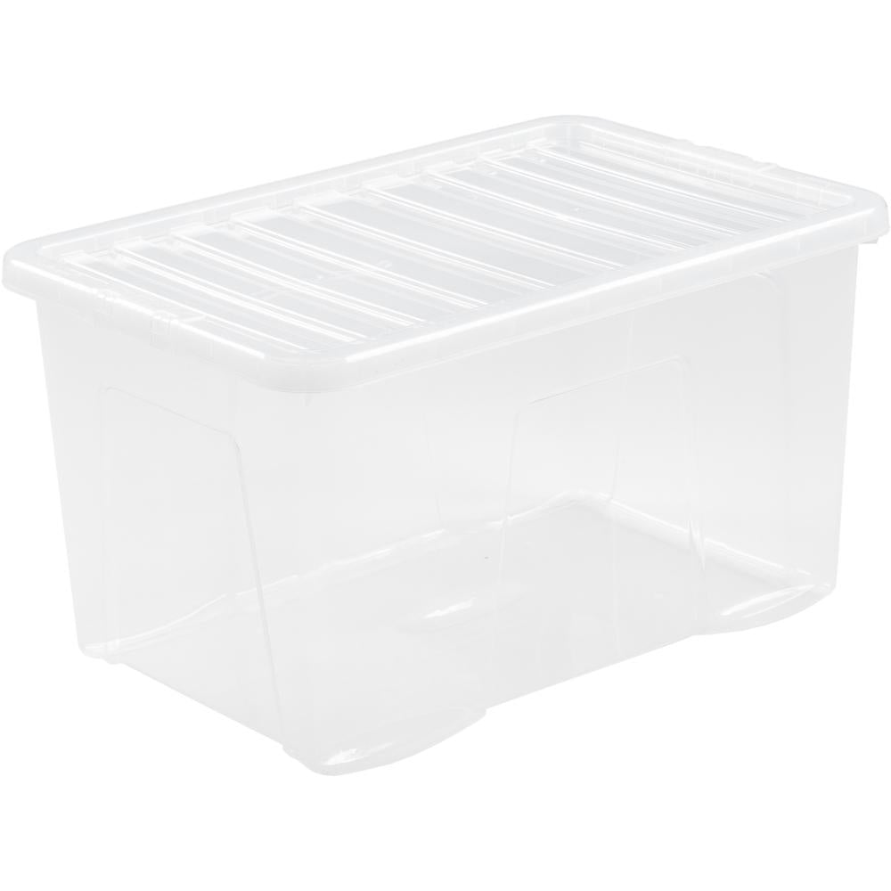 Crystal Storage Box & Lid Clear - 60ltr