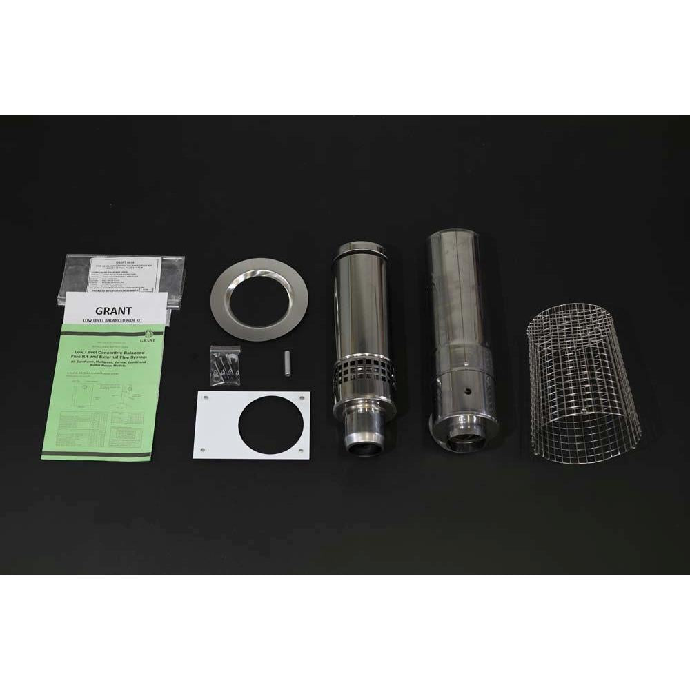 Standard flue kit – Walls up to 550mm (includes stainless steel terminal guard)