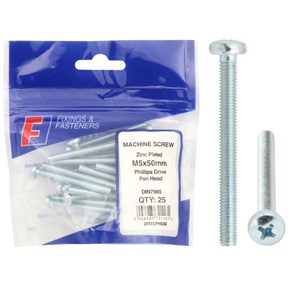 ForgeFix Machine Screws Pan Head M6x30mm (Bag25)