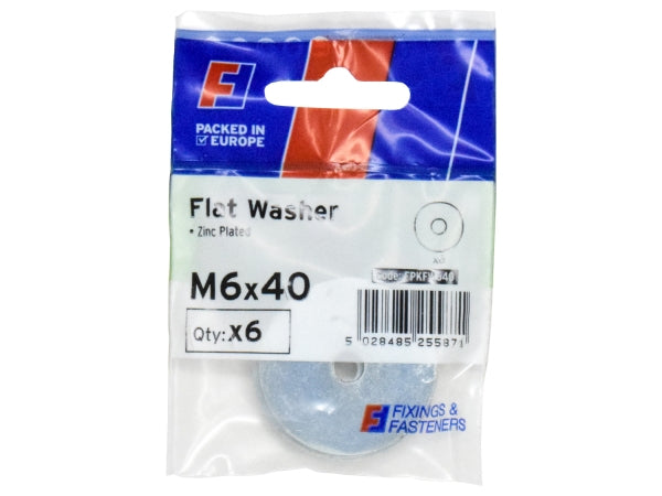 ForgePack Flat Washer M8X40 ZP PK6