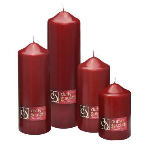Claret Pillar Candle 150x60mm