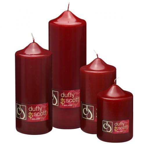 Claret Pillar Candle 200x80mm