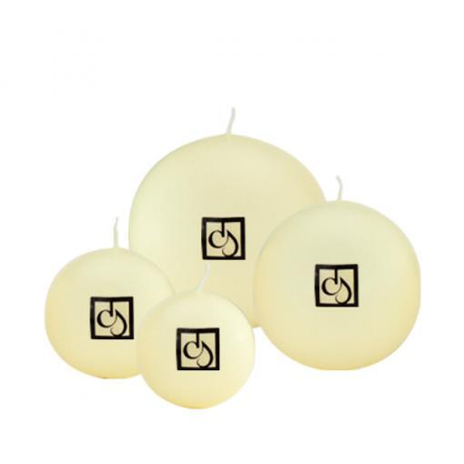 Ivory Ball Candle 80mm