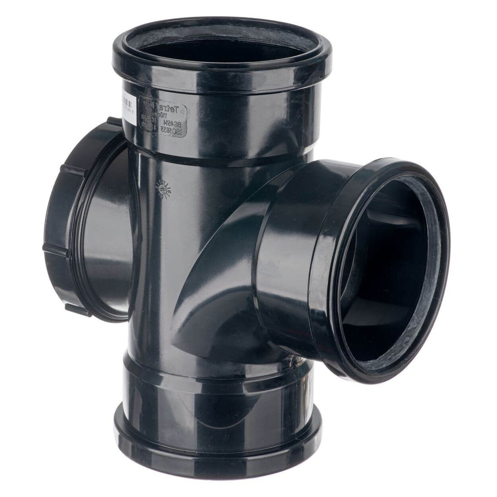 4" x 90° Triple Socket Soil Branch With Door