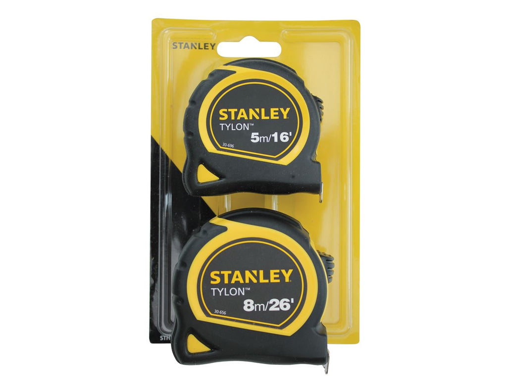 Tylon™ Pocket Tapes 5m/16ft + 8m/26ft (Twin Pack)