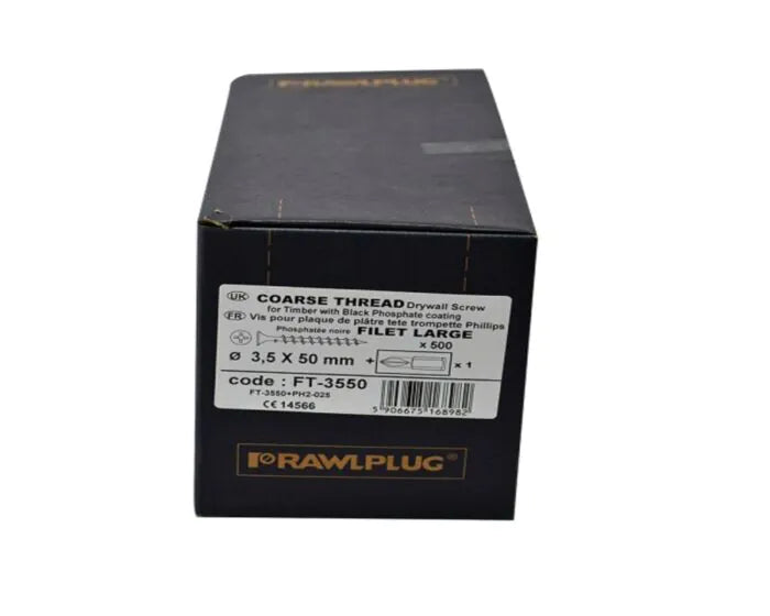Rawlplug - Drywall Screws 500pce 3.5x50mm