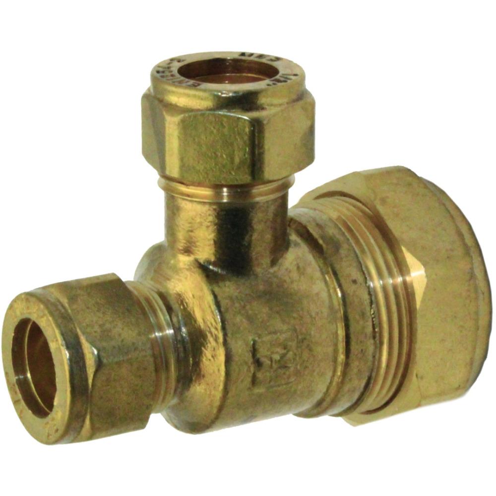 South Coast Brass - 3/4\ x 1/2\ x 1/2\ C x C x C Red. Tee 318