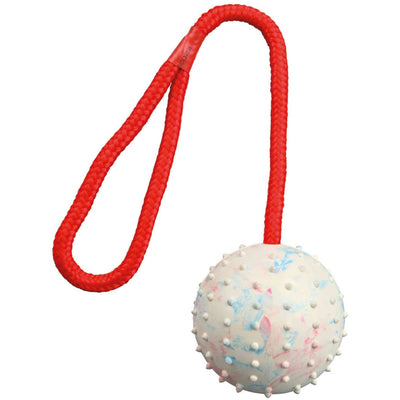 Trixie - 7cm Rubber Ball With 30cm Rope