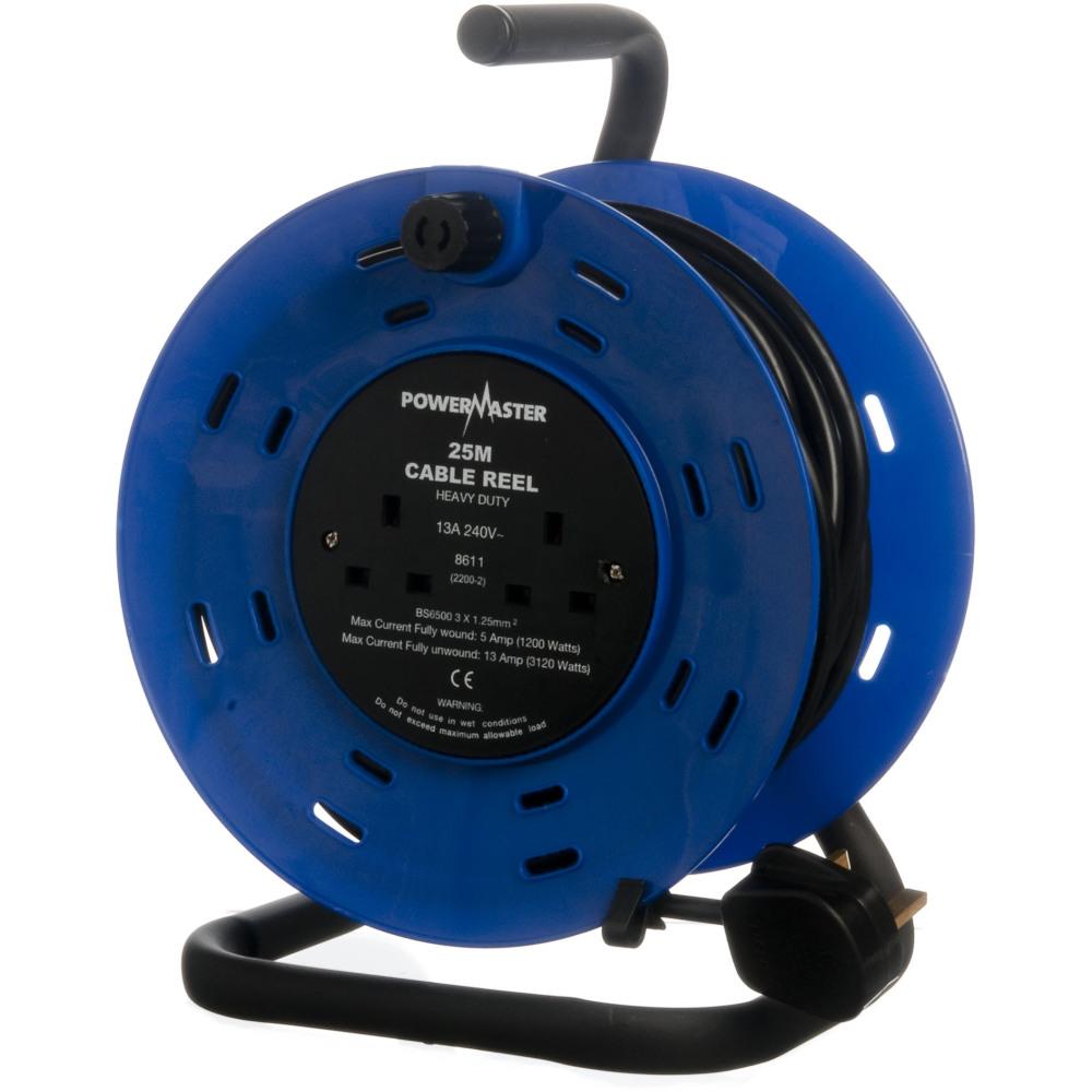 25 meter x 13 Amp 2 Socket Cable Reel