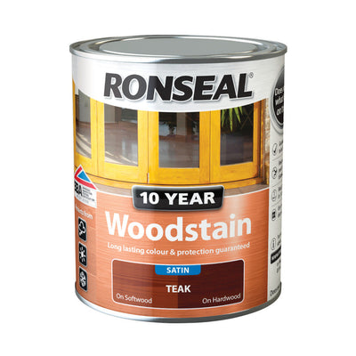 Ronseal 10 Year Woodstain Teak Satin 750ml