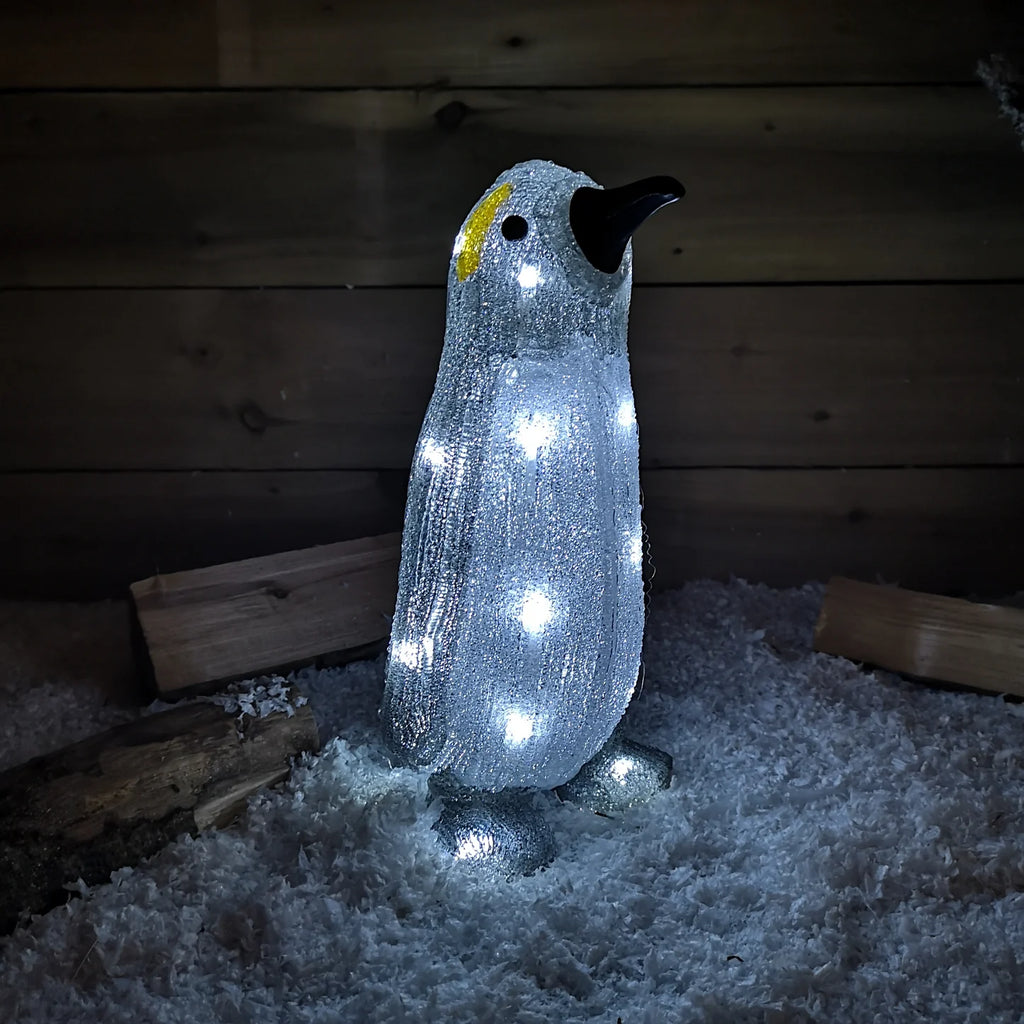 ACRYLIC PENGUIN WITH 24 WHITE LED'S