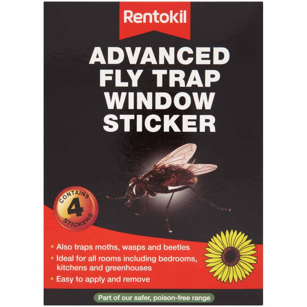 Rentokil Advanced Window Fly Trap Sticker 4pk