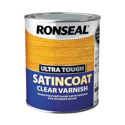 Ronseal Ultra Tough Satincoat Clear Varnish 750ml