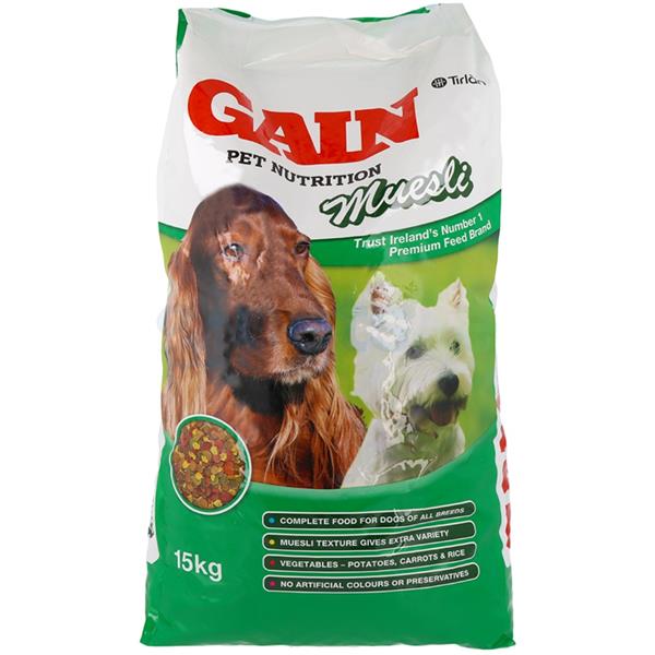 Gain Dog Food Muesli 15kg Bag