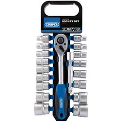 Draper 1/2" Dr Socket Set 19 Pce