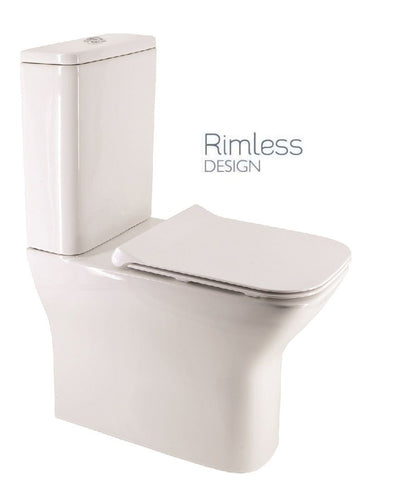 Sophia Rimless Fully Shrouded Close Coupled Wc & Gamma Slim Soft Close Seat