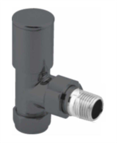 Sonas Round Head Angled Radiator Valve Anthracite