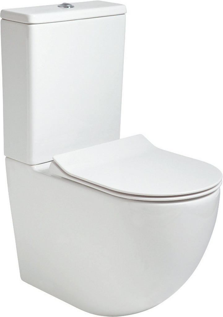 Inspire Rimless Fully Shrouded Close Coupled Wc & Sequence Slim Soft Close Seat