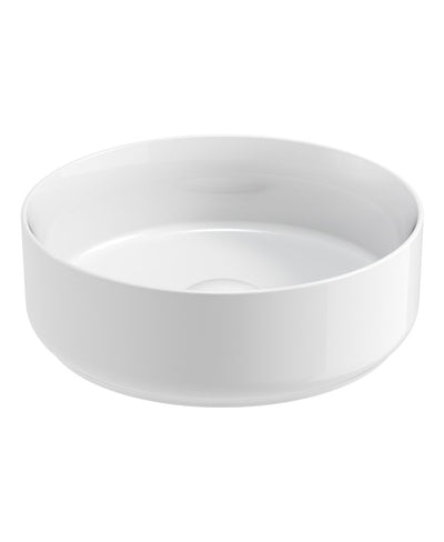 Avanti Round 36Cm Countertop Basin & Waste White