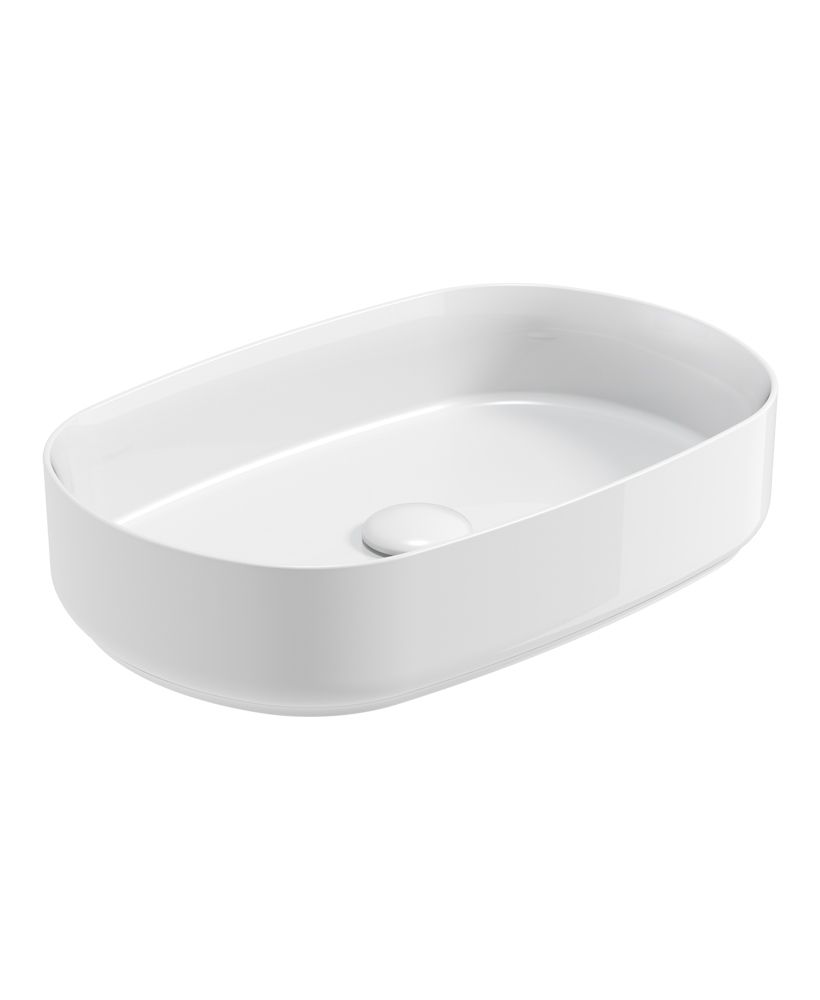 Avanti Oval 55Cm Countertop Basin & Waste White