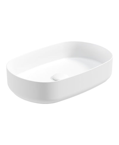 Avanti Oval 55Cm Countertop Basin & Waste Satin White