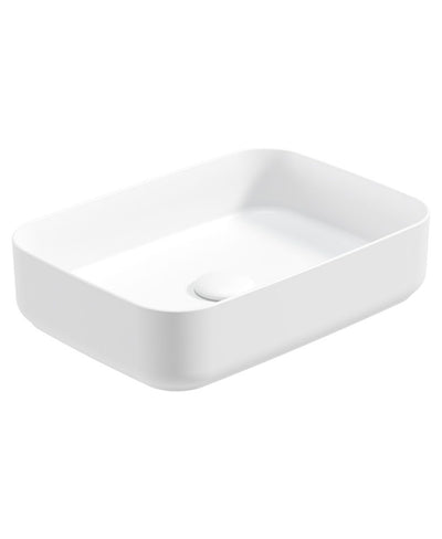 Avanti Rectangle 50Cm Countertop Basin & Waste Satin White