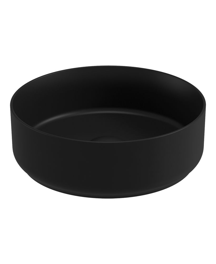 Avanti Round 36Cm Countertop Basin & Waste Carbon Black