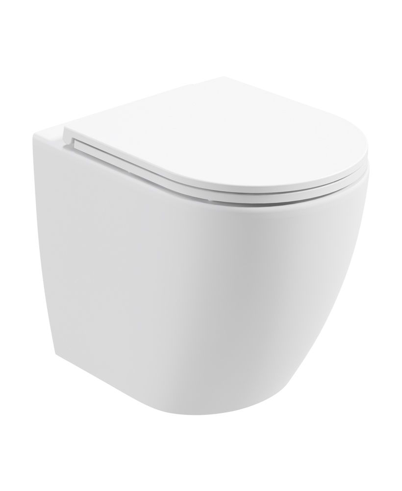 Avanti Rimless To Wall Wc & Seat Satin White