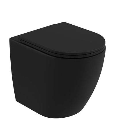 Avanti Rimless To Wall Wc & Seat Carbon Black