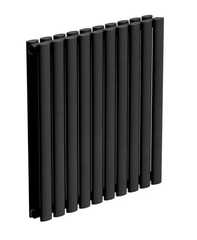 Amura 600X600Mm Designer Radiator Horizontal Double Panel Black