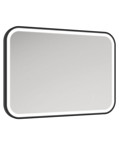 Astrid Beam 500X700Mm Rectangle Illuminated Metal Frame Led Mirror Matt Black