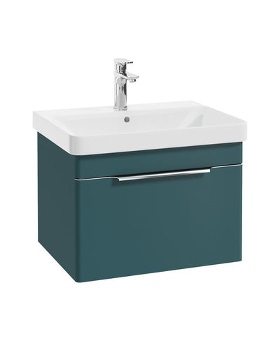 Vagar Wall Hung 60Cm Single Drawer Unit Matt Ocean Blue