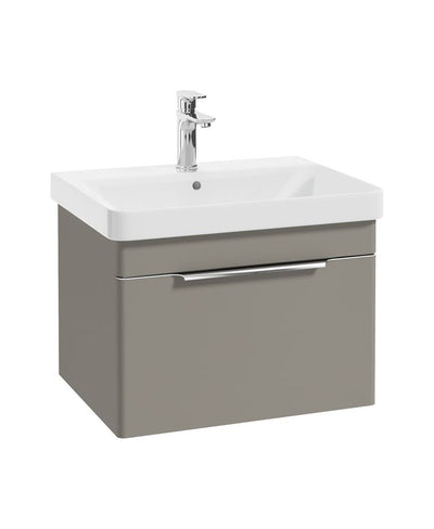 Vagar Wall Hung 60Cm Single Drawer Unit Matt Khaki