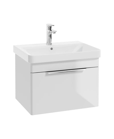 Vagar Wall Hung 60Cm Single Drawer Unit Gloss White