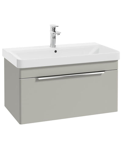 Vagar Wall Hung 80Cm Single Drawer Unit Matt Arctic Grey
