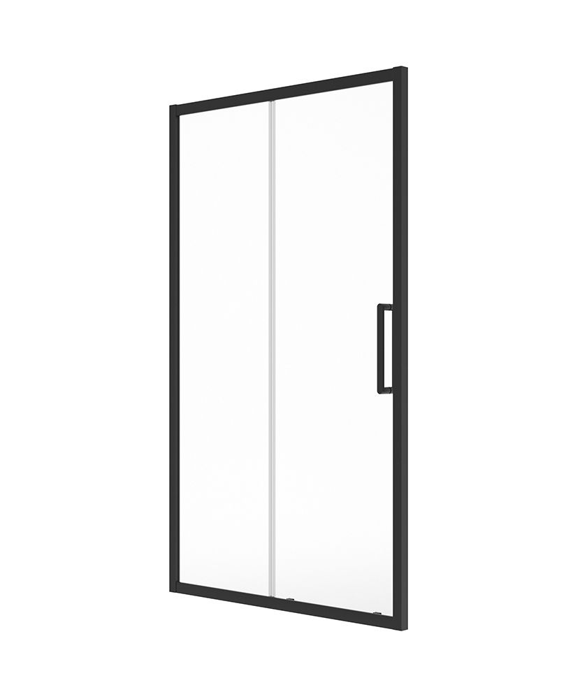 Aspect Sliding 1800Mm Shower Door Matt Black