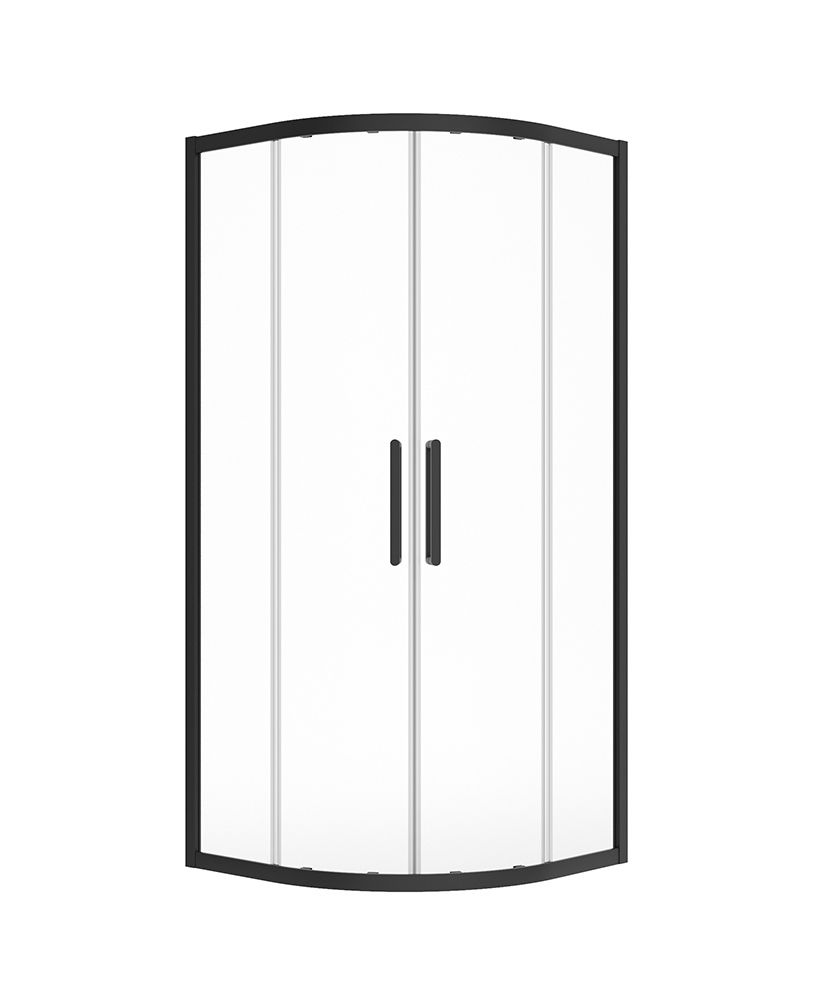 Aspect Double Door Quadrant 900Mm Shower Door Matt Black