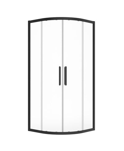 Aspect Double Door Quadrant 900Mm Shower Door Matt Black
