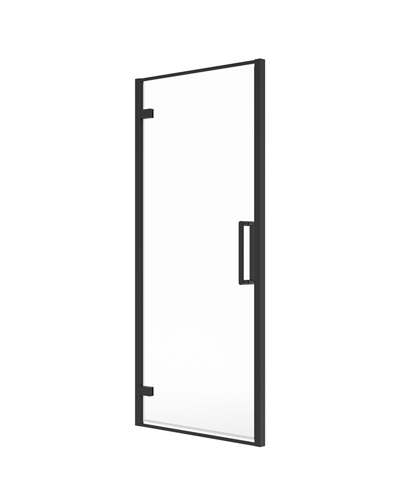Aspect Hinged 800Mm Shower Door Matt Black