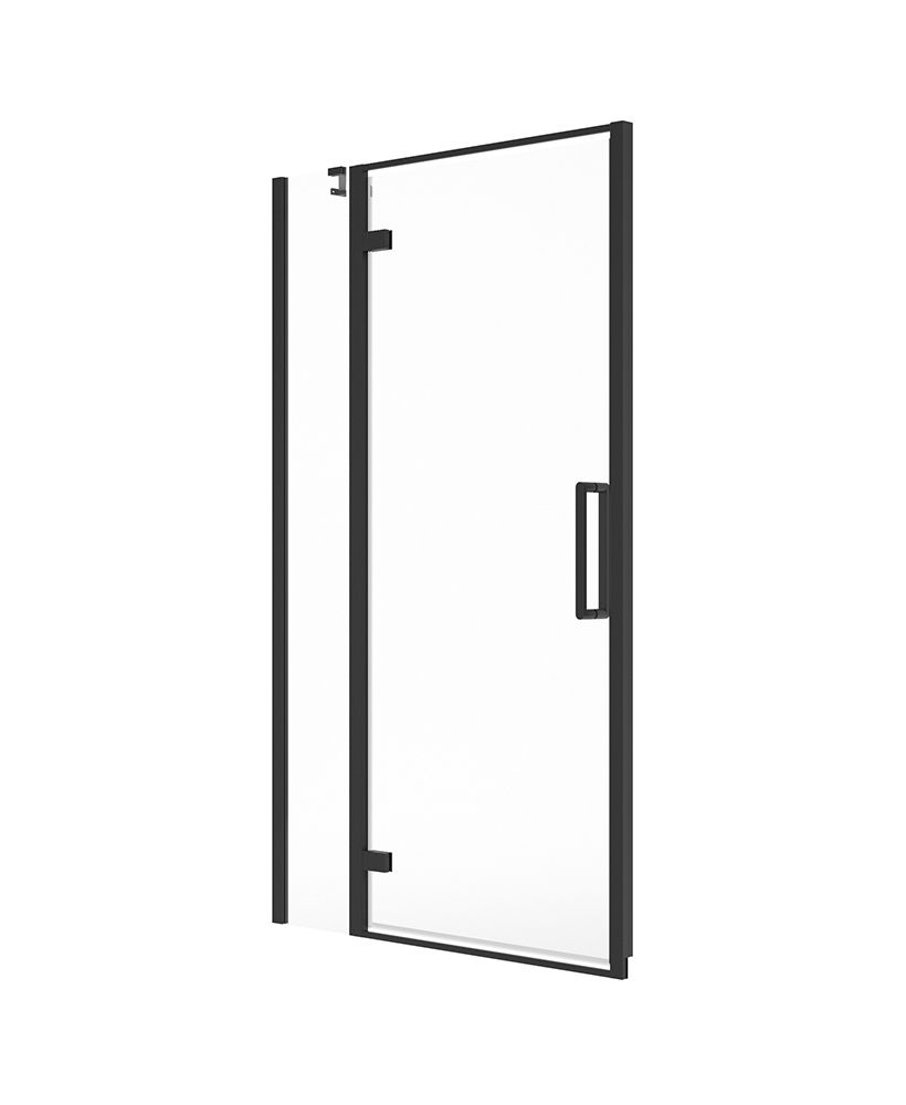 Aspect Inline Hinged 1200Mm Shower Door Matt Black