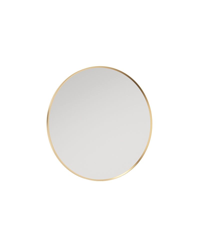 Astrid 600Mm Round Metal Frame Mirror Brushed Gold