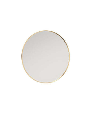 Astrid 600Mm Round Metal Frame Mirror Brushed Gold