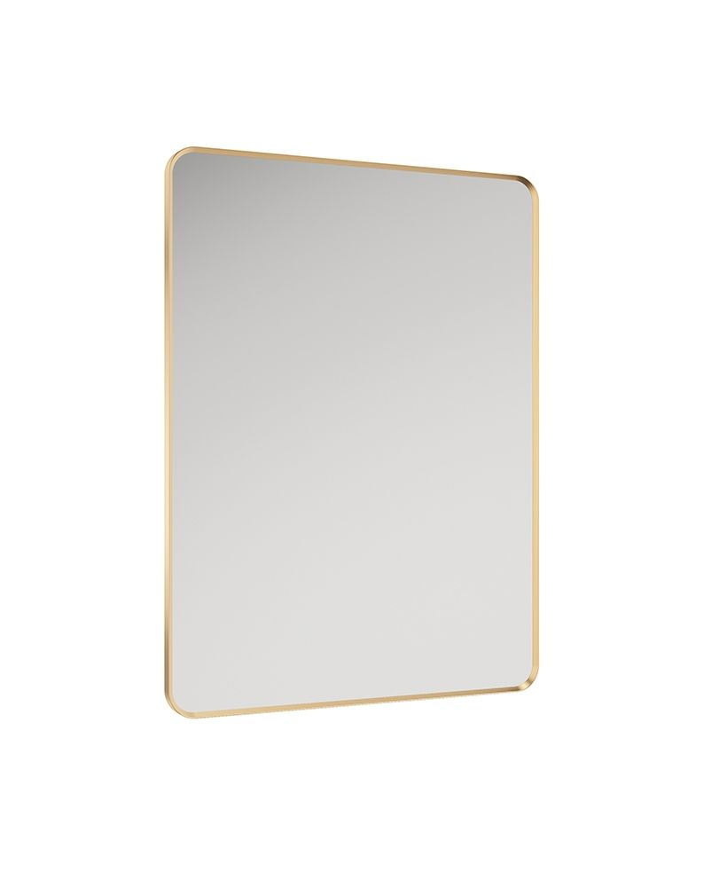 Astrid 600X800Mm Rectangle Metal Frame Mirror Brushed Gold