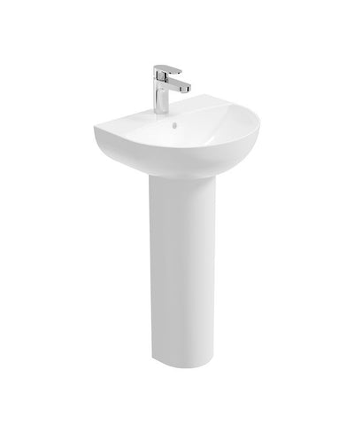 Horizon Round 45Cm 1Th Wash Basin & Full Pedestal