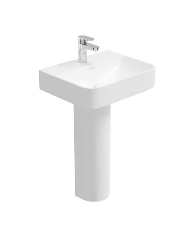 Horizon Square 50Cm 1Th Wash Basin & Full Pedestal