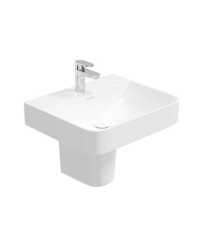 Horizon Square 55Cm 1Th Wash Basin & Semi Pedestal