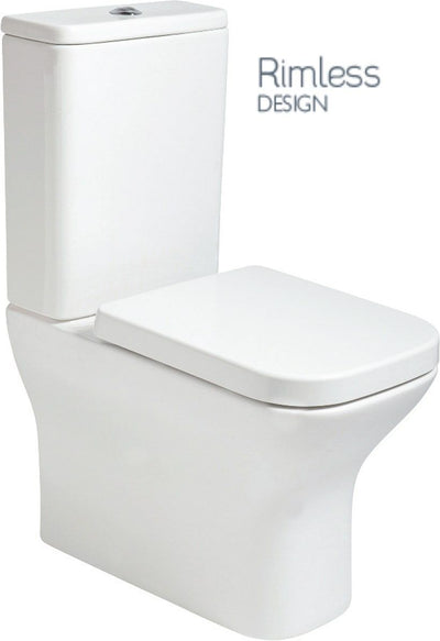 Sophia Rimless Fully Shrouded Close Coupled Wc & Gamma Soft Close Seat
